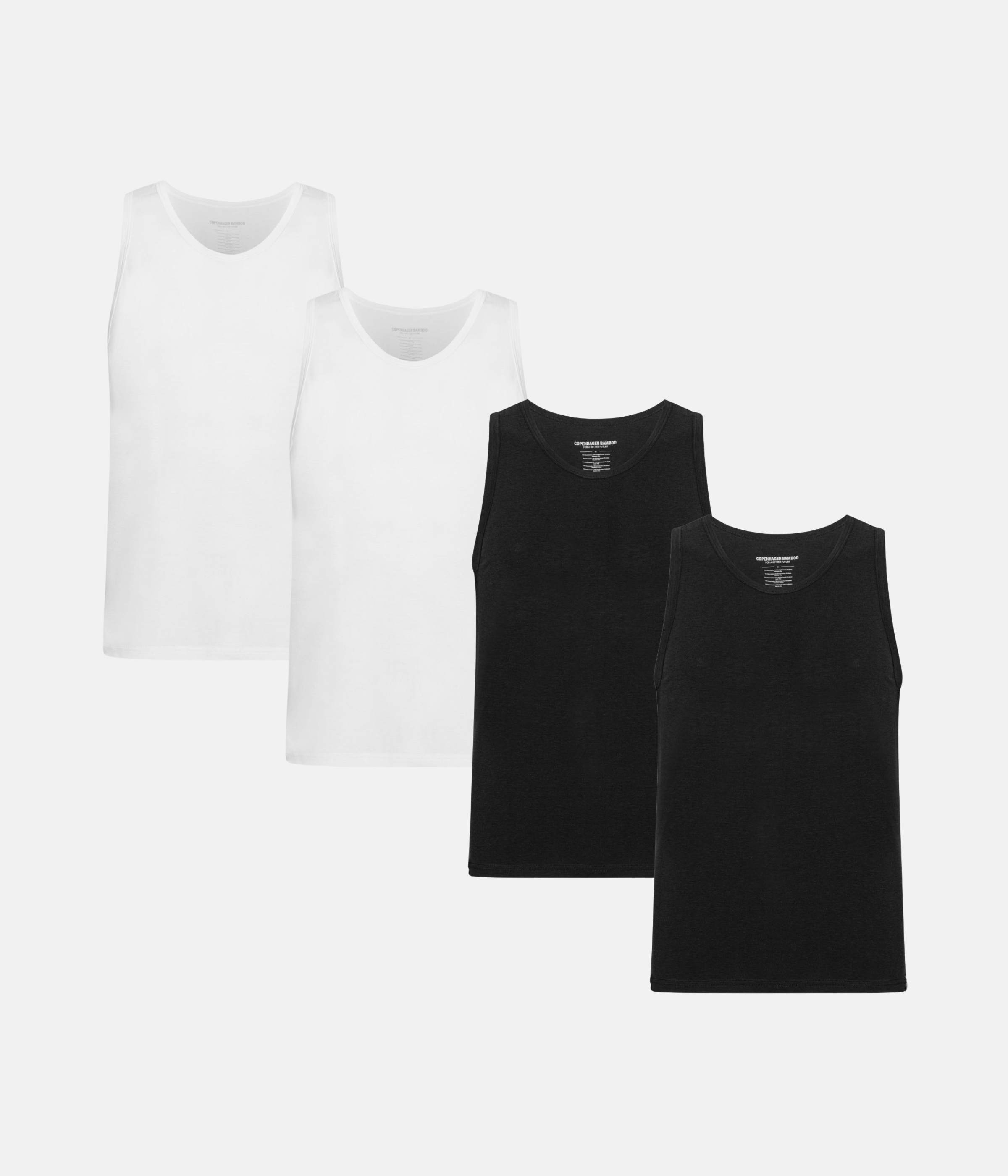 Tank Top 4-Pak - Sort/Hvid