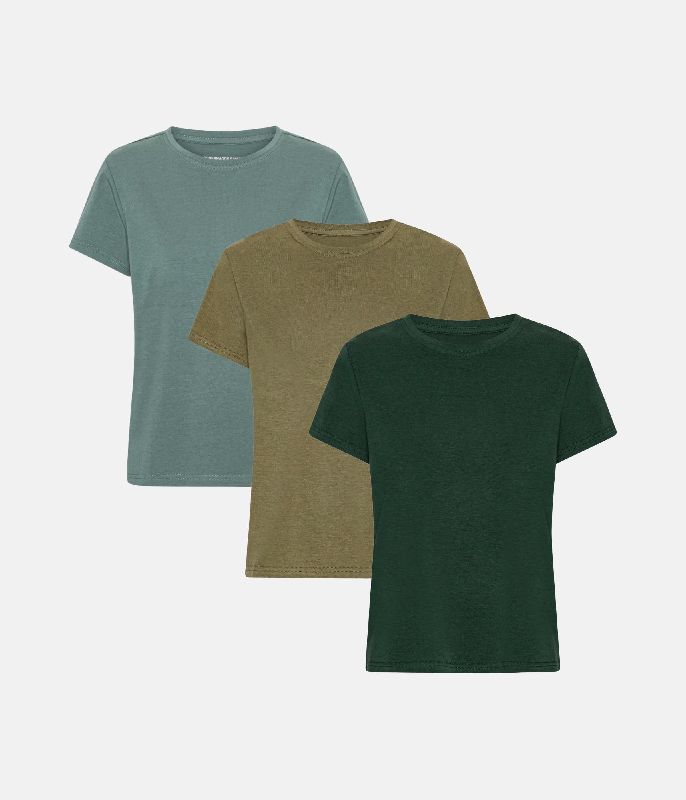 T-shirt 3-Pak - Balsam Grøn/Oliven/Grøn