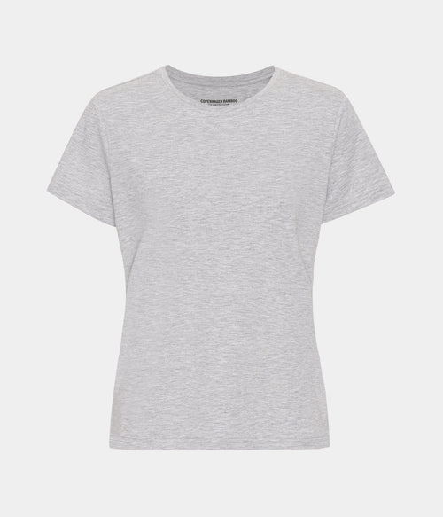 Lysegrå kortærmet bambus T-shirt S Copenhagen Bamboo
