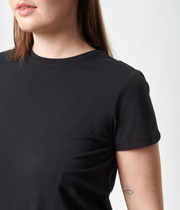 3er-Pack schwarzes Bambus-T-Shirt