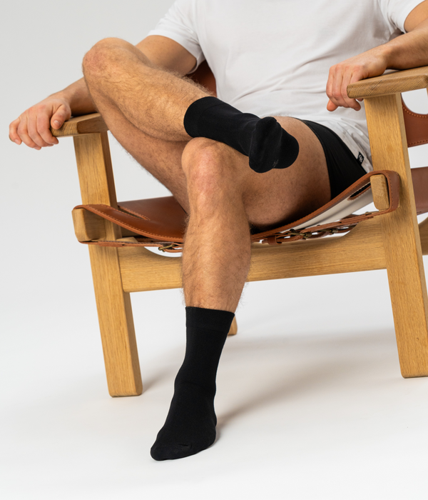 10 Paar schwarze Socken aus Bambus mit niedrigem Schnitt
