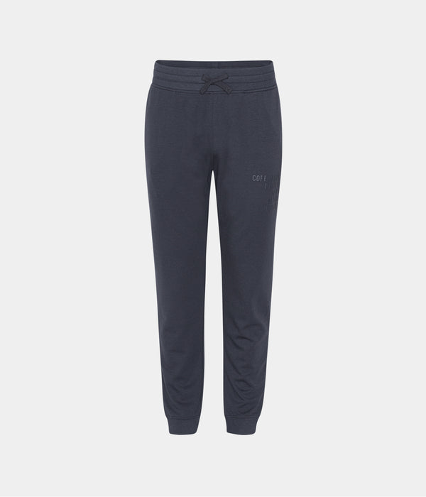 Dunkelgraue Bambus-Sweatpants mit Logo