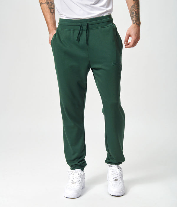 Grüne Bambus-Sweatpants mit Logo