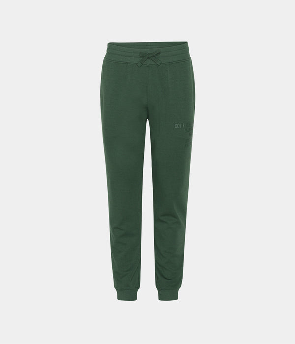Grüne Bambus-Sweatpants mit Logo