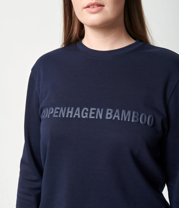 Marineblauer Bambus-Jogginganzug mit Logo