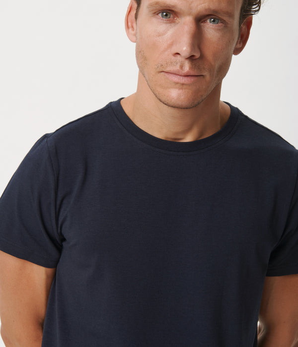 3er-Pack Bambus-T-Shirt schwarz/weiß/marine