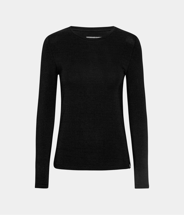 3er-Pack Bambus-Langarm-T-Shirt schwarz/weiß/marine