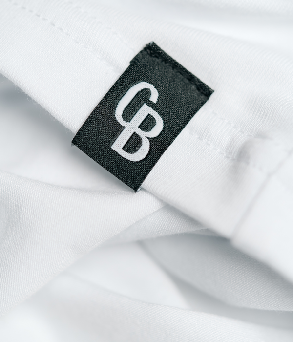 Weißes langärmeliges Bambus-T-Shirt