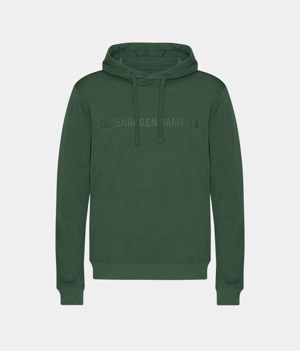 Grüner Bambus-Kapuzenpullover mit Logo