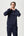 Marineblauer Bambus-Kapuzenpullover mit Logo