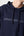 Marineblauer Bambus-Kapuzenpullover mit Logo