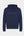 Marineblauer Bambus-Kapuzenpullover mit Logo