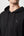 Schwarzer Bambus-Kapuzenpullover mit Reißverschluss