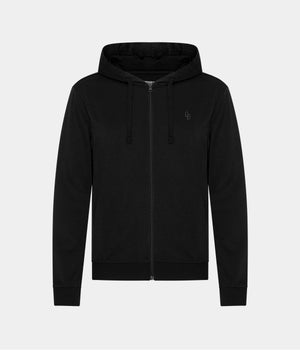 Sort bambus hoodie med lynlås XS   Copenhagen Bamboo