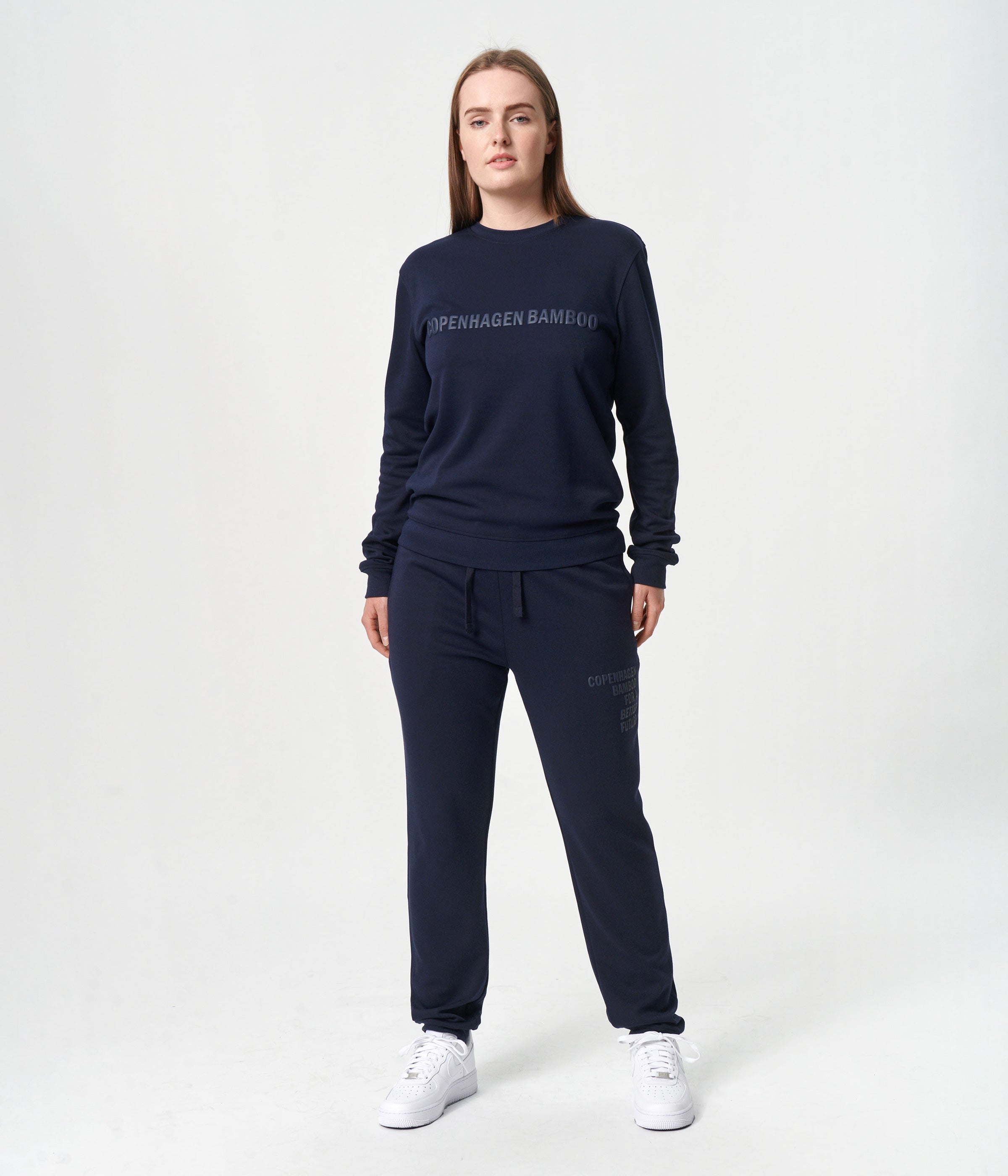 Navy bambus sweatshirt med logo    Copenhagen Bamboo