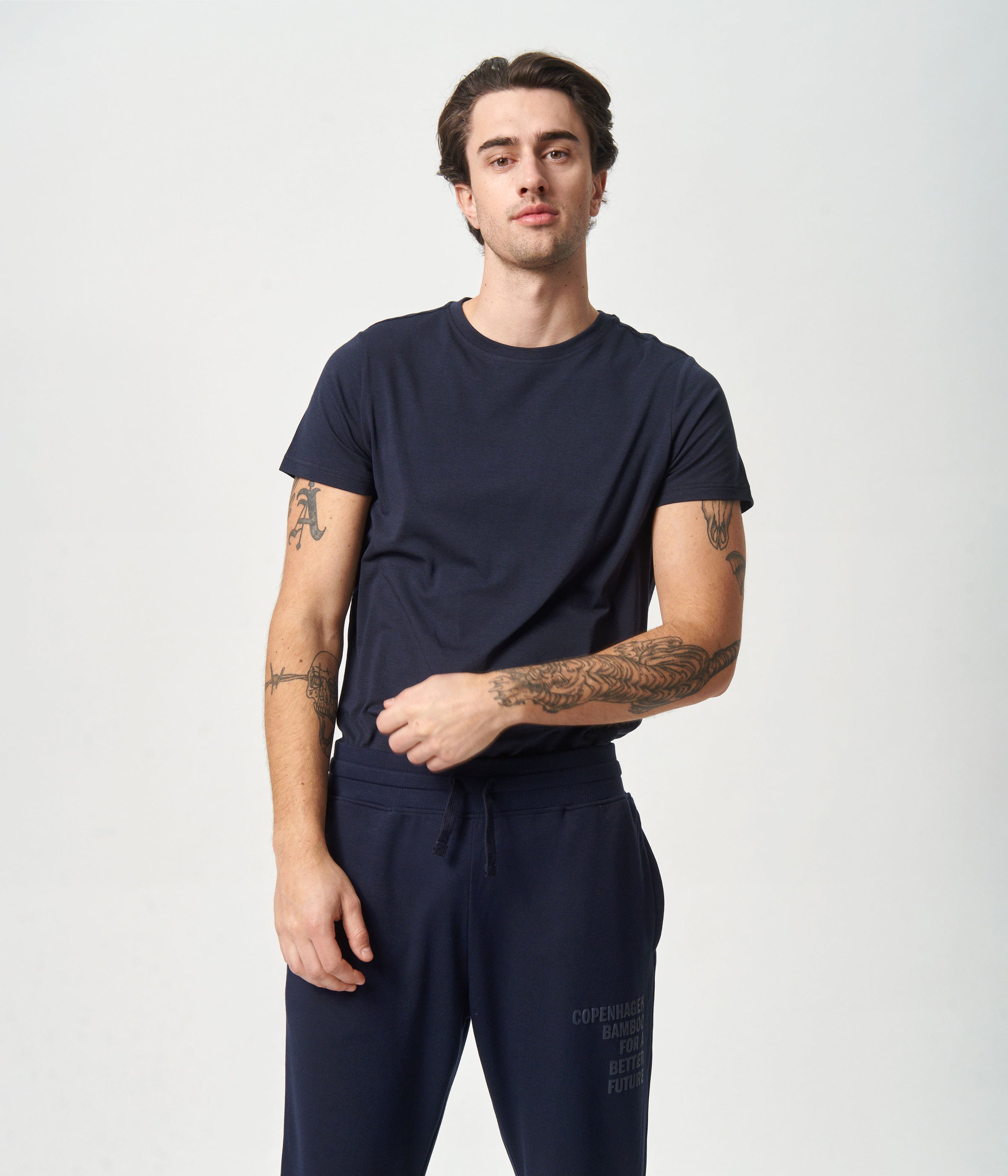 Navy crew neck bambus T-shirt    Copenhagen Bamboo