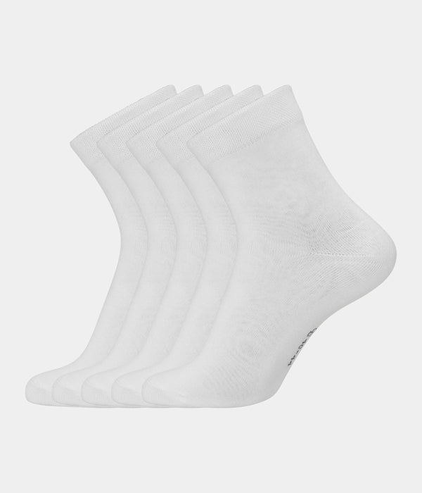 5 par hvide bambus strømper (Low cut) 30-33 Copenhagen Bamboo
