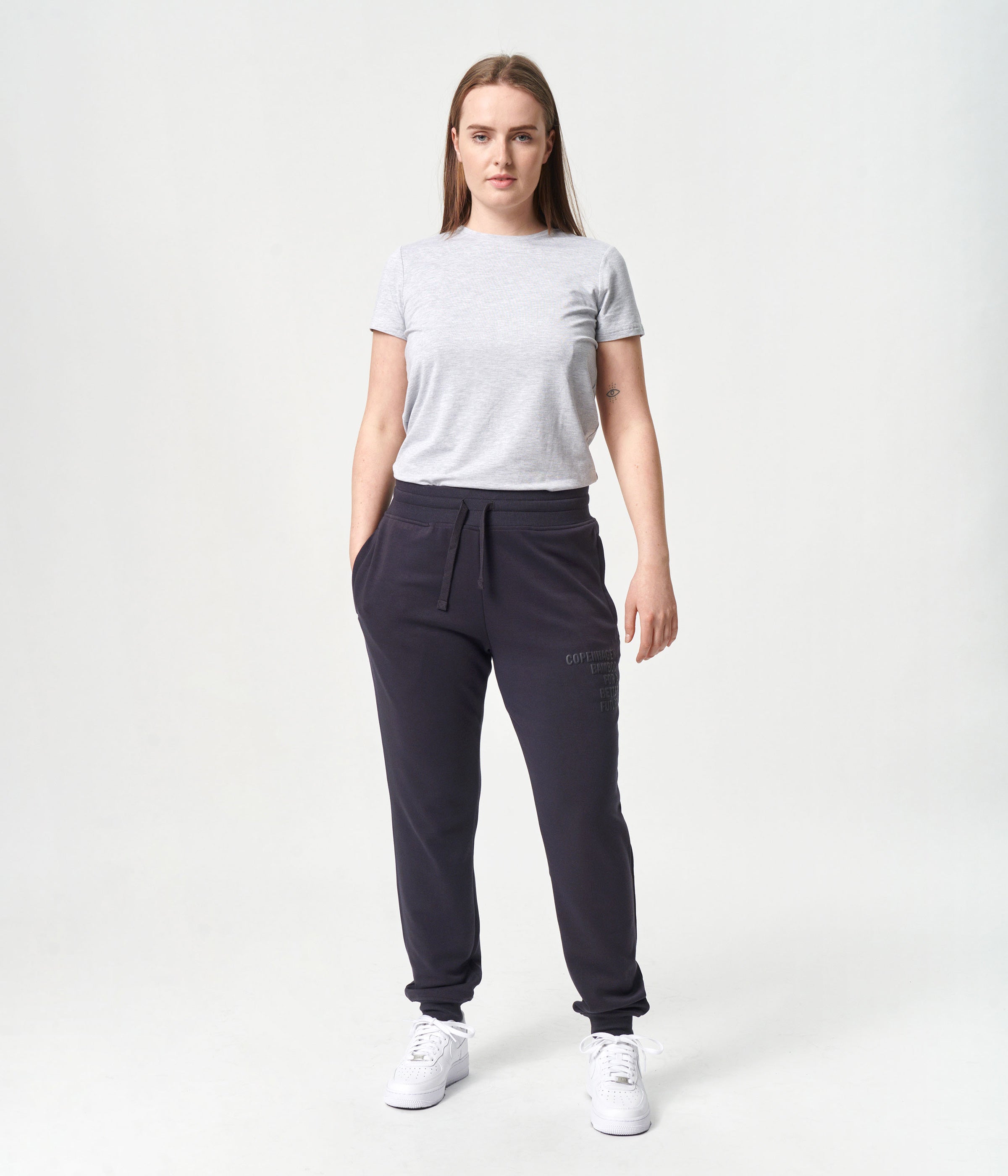 Mørkegrå bambus sweatpants med logo    Copenhagen Bamboo