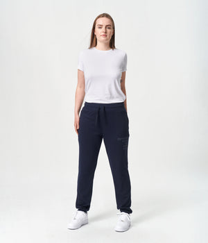 Navy bambus sweatpants med logo    Copenhagen Bamboo