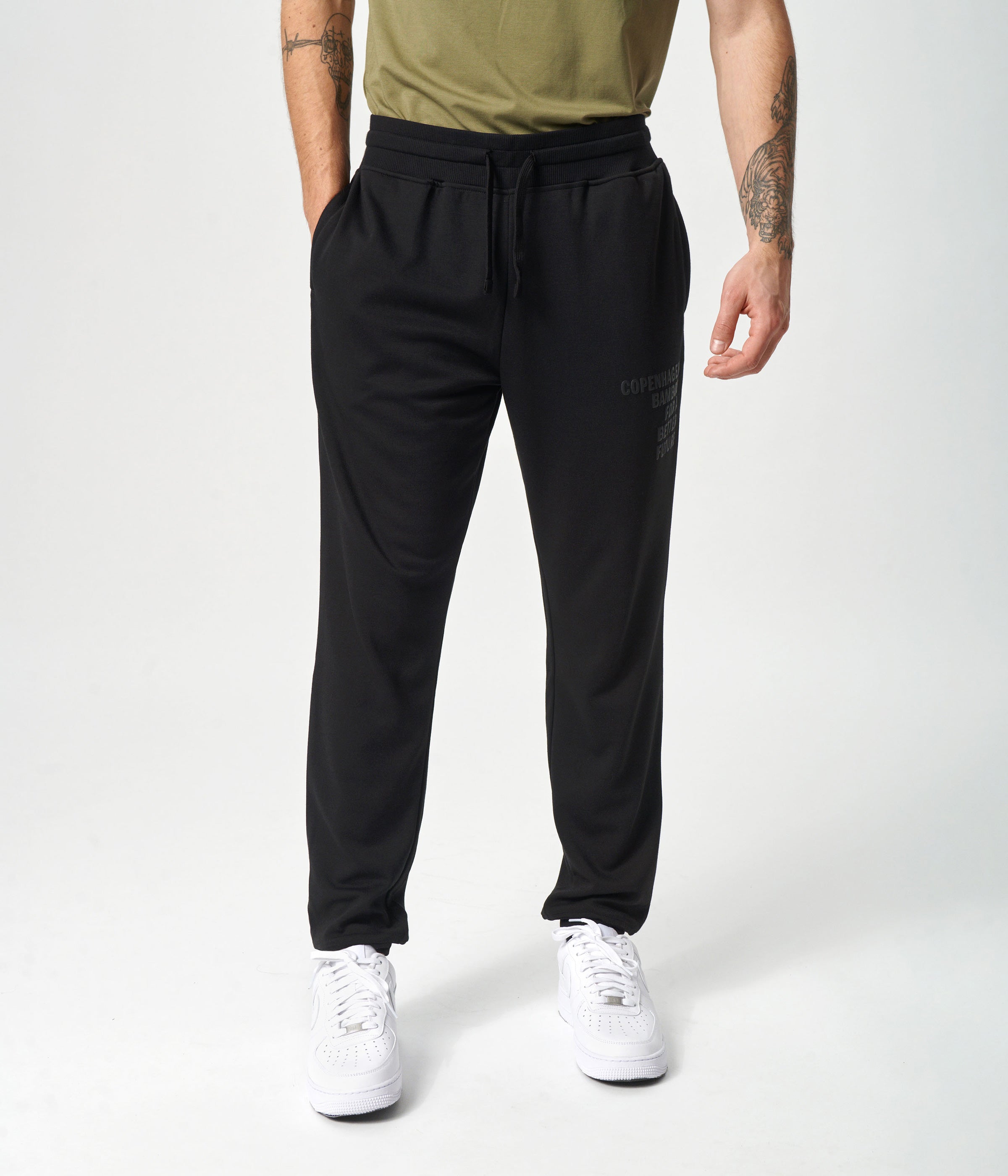 Sorte bambus sweatpants med logo    Copenhagen Bamboo