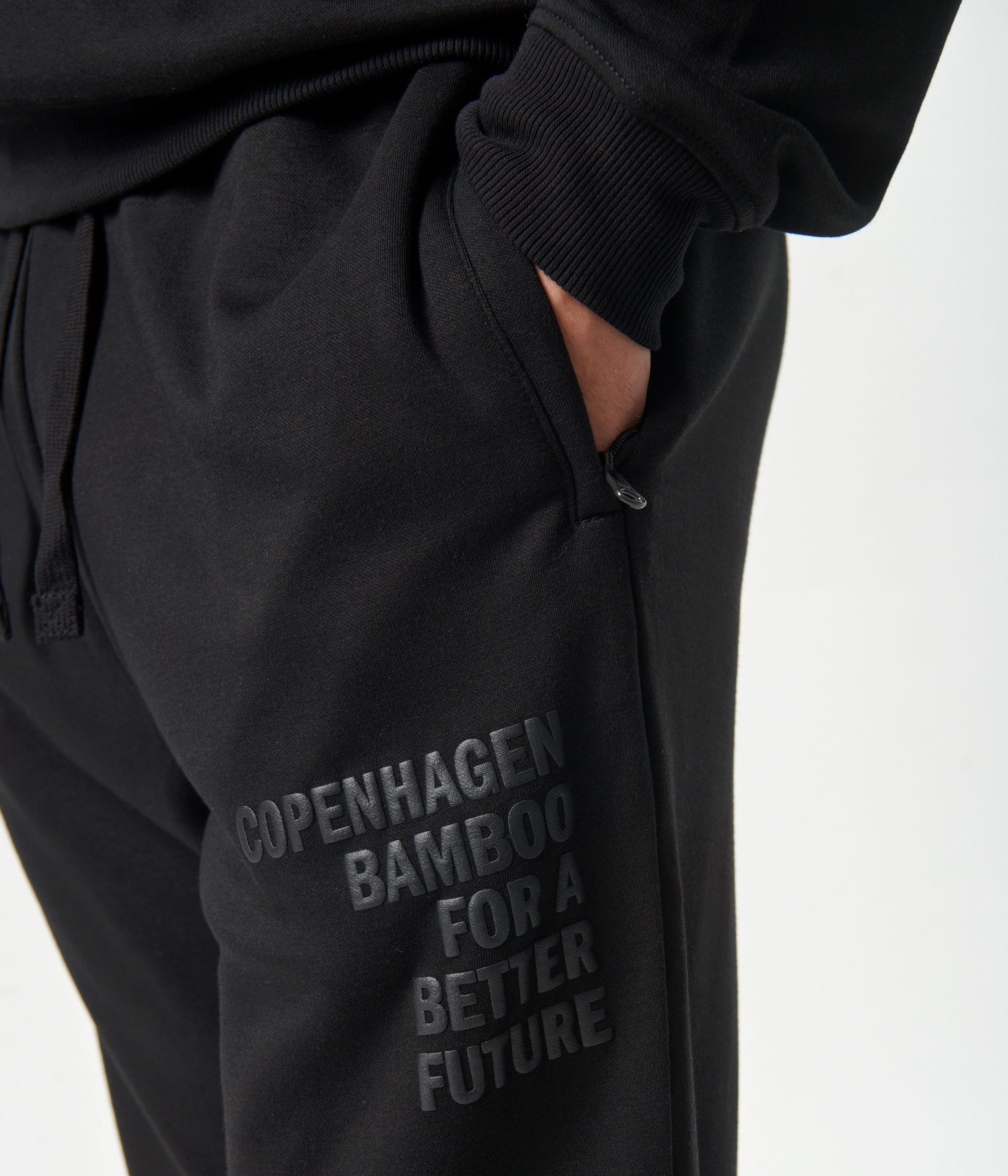 Sorte bambus sweatpants med logo    Copenhagen Bamboo