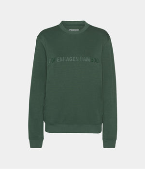 Grøn bambus sweatshirt med logo XS   Copenhagen Bamboo