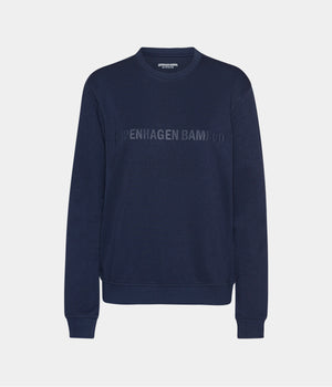 Navy bambus sweatshirt med logo XS   Copenhagen Bamboo