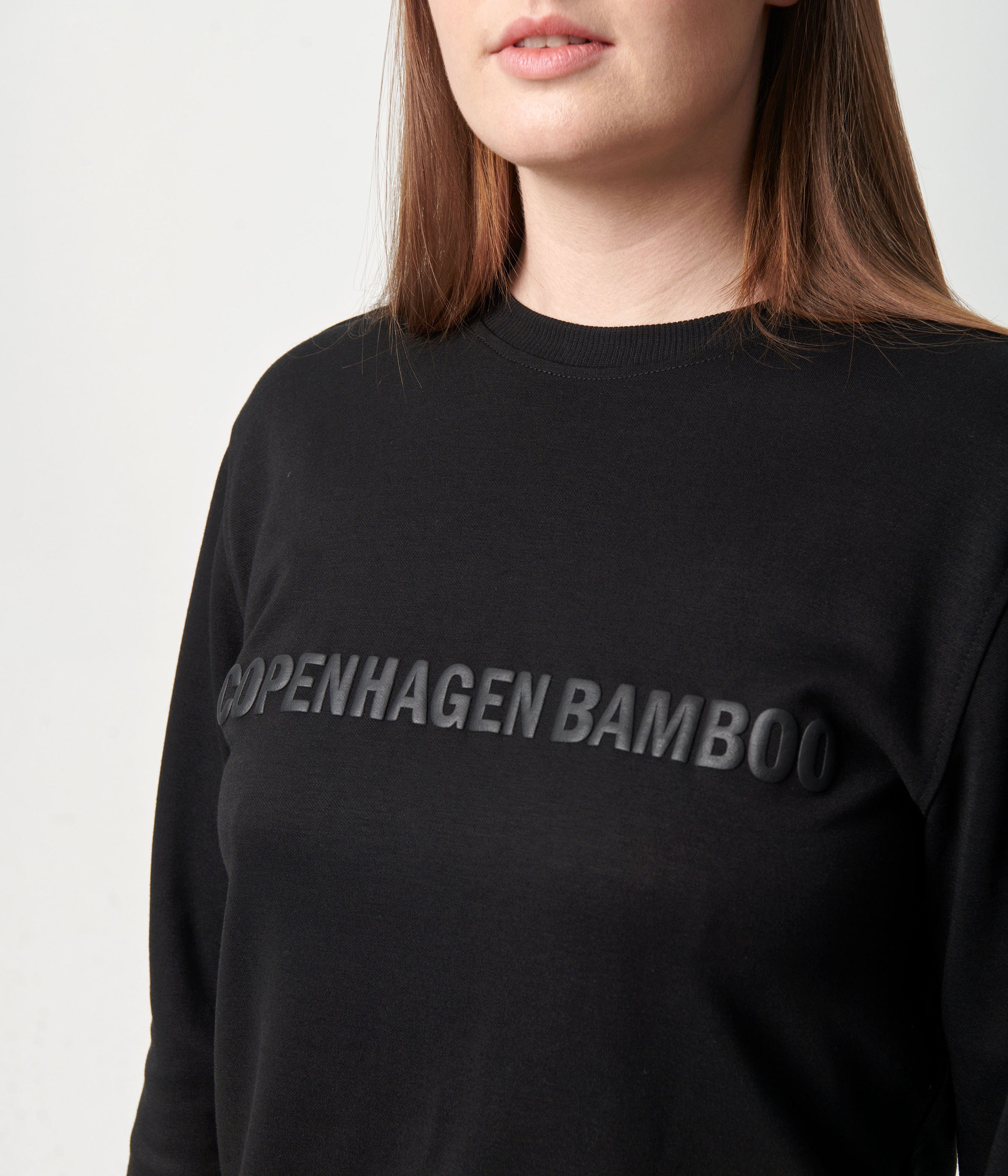 Sort bambus sweatshirt med logo    Copenhagen Bamboo