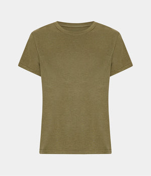 Oliven kortærmet bambus T-shirt S   Copenhagen Bamboo